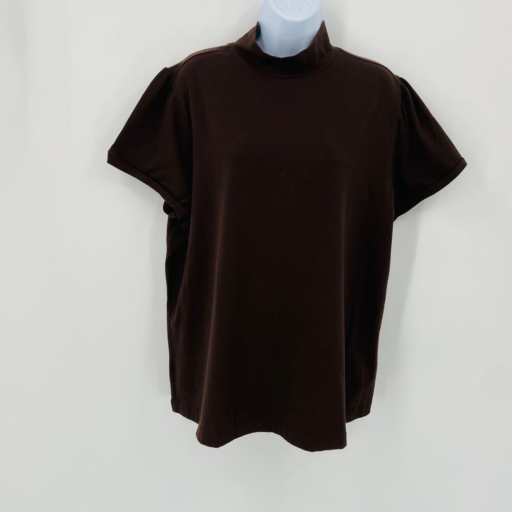 Fashion Bug Brown Short Turtle Neck Top